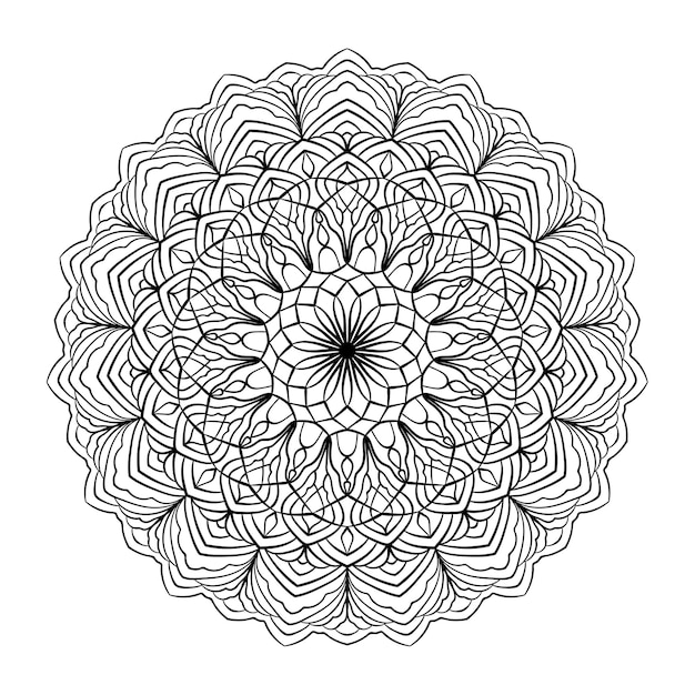 Elegant abstract mandala pattern in circle Vector illustration