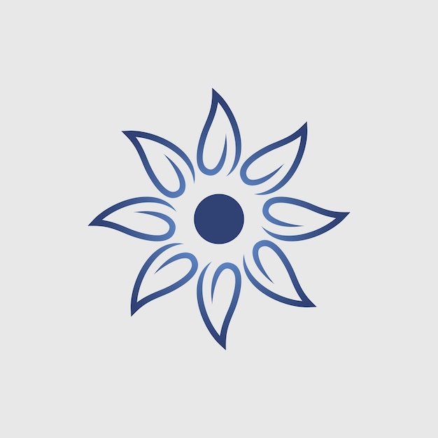 エレガントな抽象的な装飾の花のロゴのデザイン