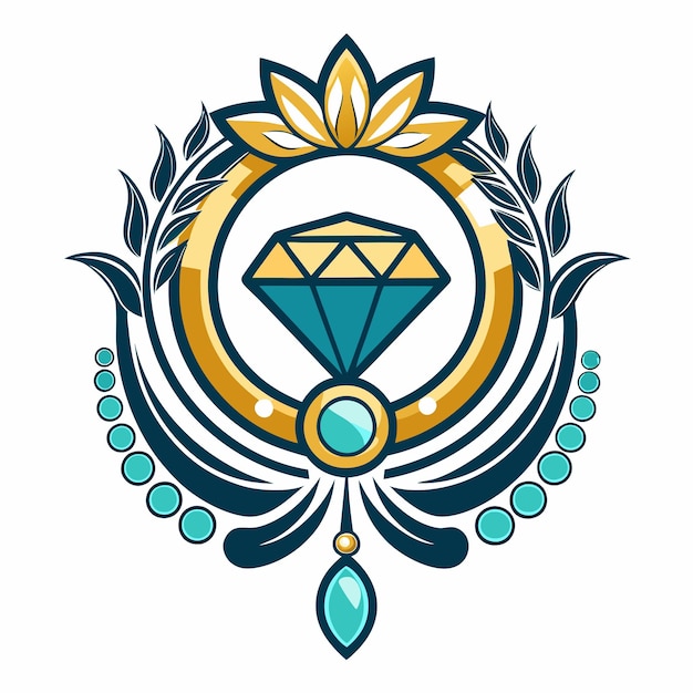Elegant Adornments Unique Vector Logo Design for Bijouterie