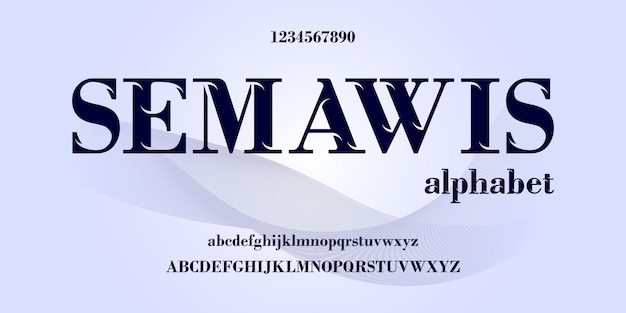 Elegant alfabet letters lettertype en nummer, klassiek elegant ontwerp