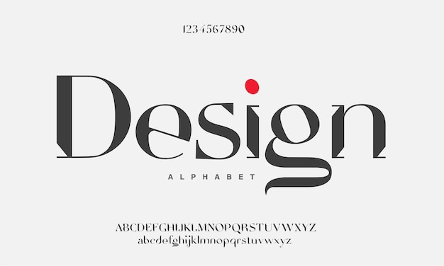 Carattere di lettere dell'alfabeto elegante. classico moderno serif lettering minimal fashion