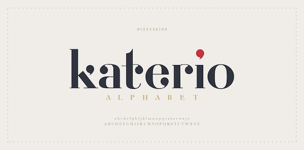 Elegant Alphabet Letters Font. Classic Modern Serif Lettering Minimal Fashion