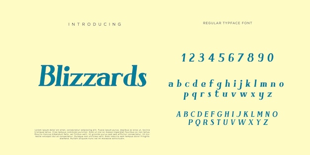 Eleganti lettere dell'alfabeto font e numero con lettere classiche modalità tipografica di design di moda minimale