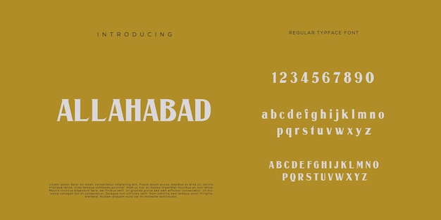 Eleganti lettere dell'alfabeto font e numero con lettere classiche modalità tipografica di design di moda minimale