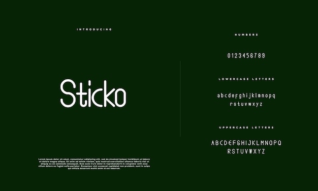 Eleganti lettere dell'alfabeto font e numero con lettere classiche modalità tipografica di design di moda minimale