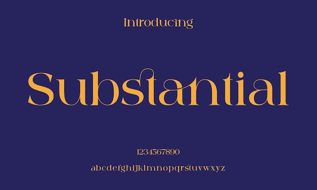 Elegante alfabeto lettere carattere e numero lettering classico minimal fashion designs tipografia font serif moderni illustrazione vettoriale concetto di design vintage decorativo