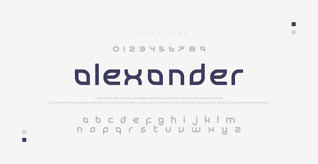 Elegant alphabet letters font and number