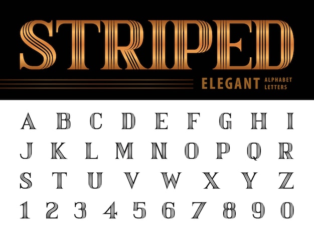 Vector elegant alphabet letters