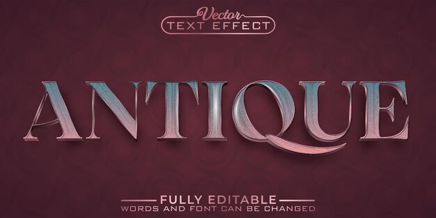 Elegant antique editable text effect template