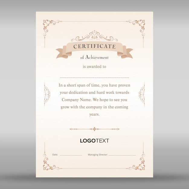 Elegant Appreciation Certificate Templates