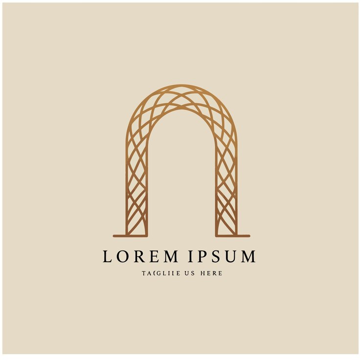 Vector elegant arch logo design