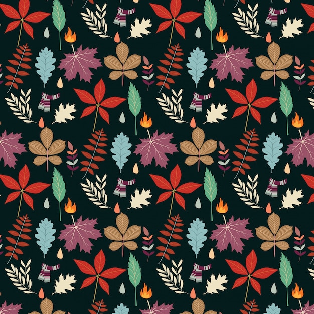 Vector elegant autumn pattern