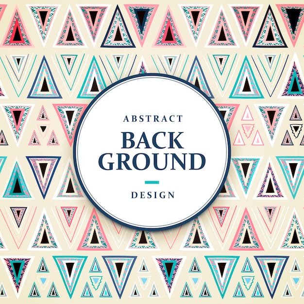 Elegant background pattern design with colorful triangle elements