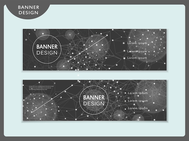 Vector elegant banner template set design