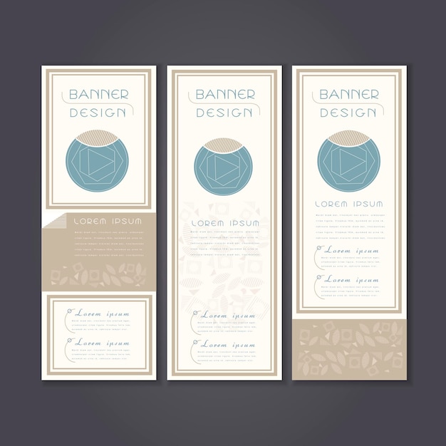 Elegant banner template set design