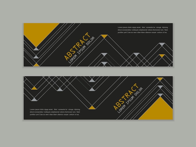 Elegant banner template set design