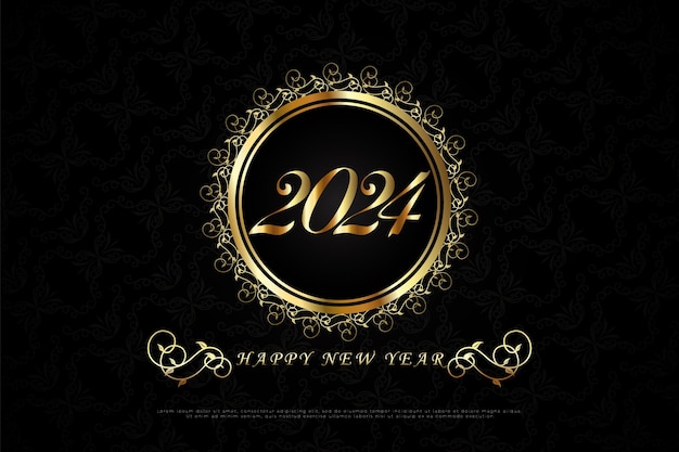 Vector elegant and beautiful 2024 new year celebration