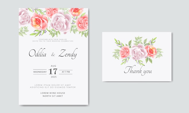 Vector elegant and beautiful wedding card