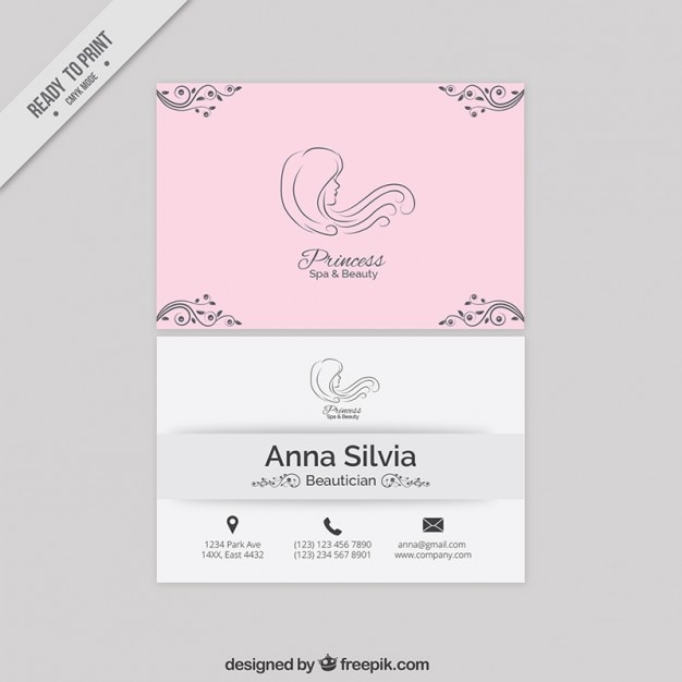 Elegant beauty company card