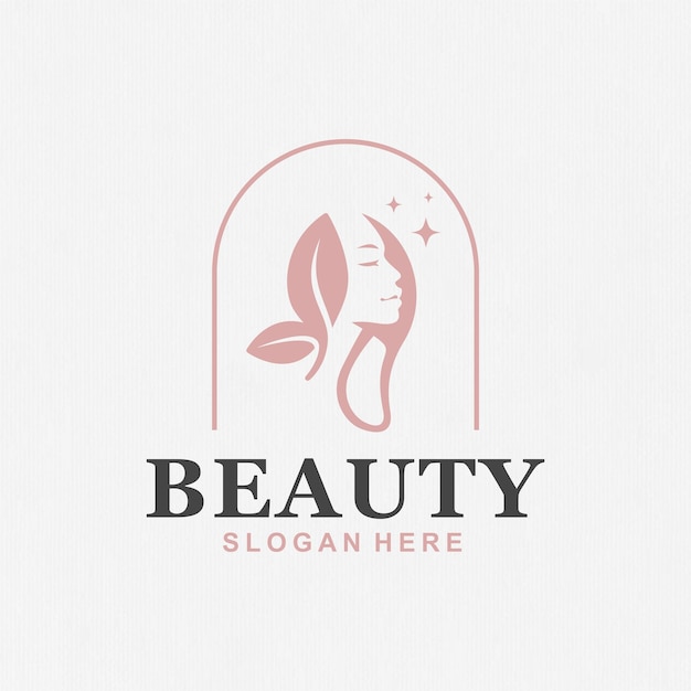 Design elegante del logo di bellezza