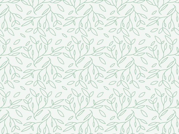 elegant and beauty outline seamless floral flower and branch pattern