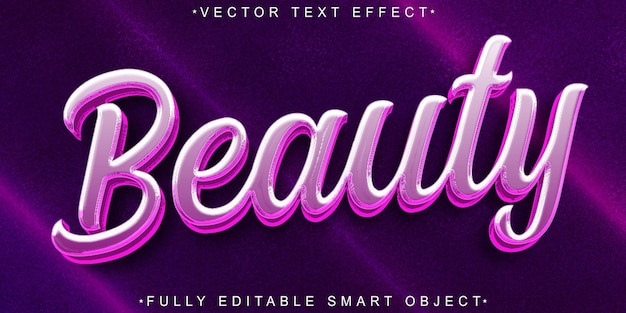 Elegant Beauty Vector Volledig bewerkbaar Smart Object Teksteffect