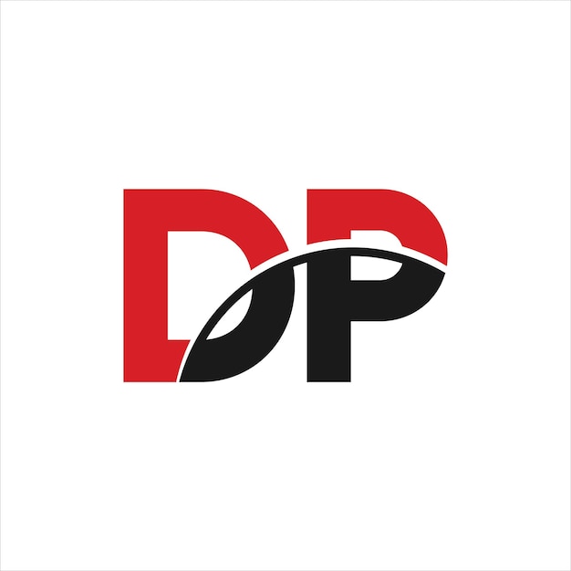 Elegant beginletter DP-logo-ontwerp