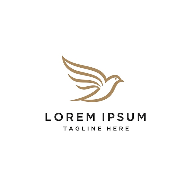 elegant bird logo design
