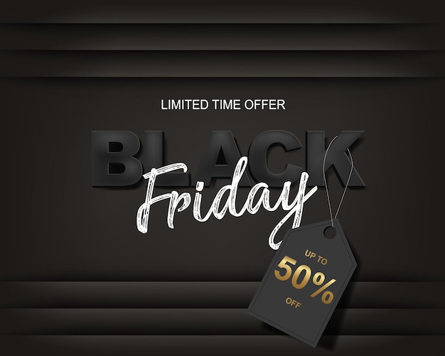 Vector elegant black background for black friday event