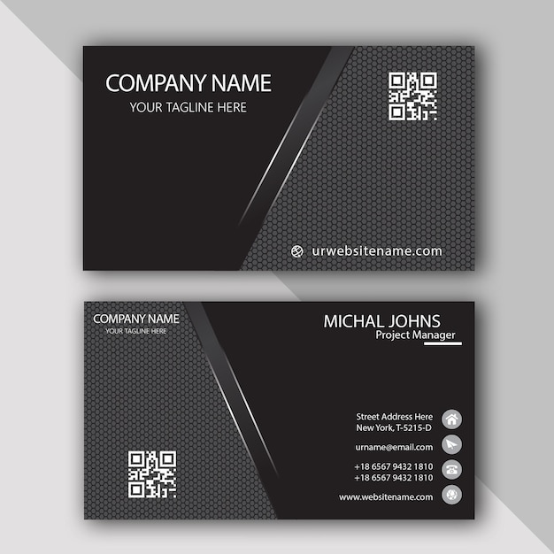 Elegant black business card