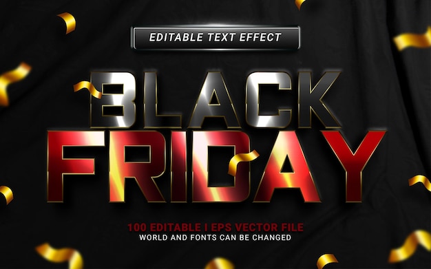 Elegant black friday-teksteffect