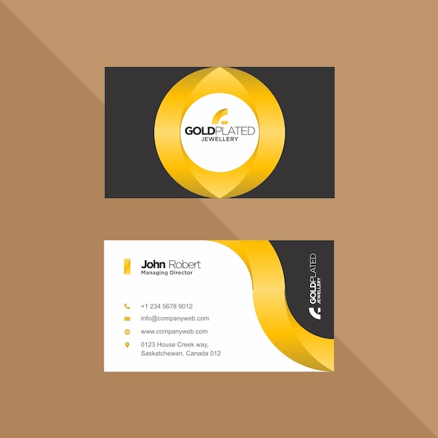 Elegant black and gold business card