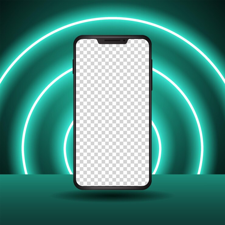 Vector elegant black smartphone mockup