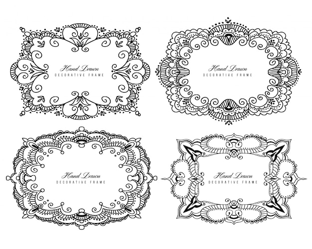 Elegant black and white decorative frames