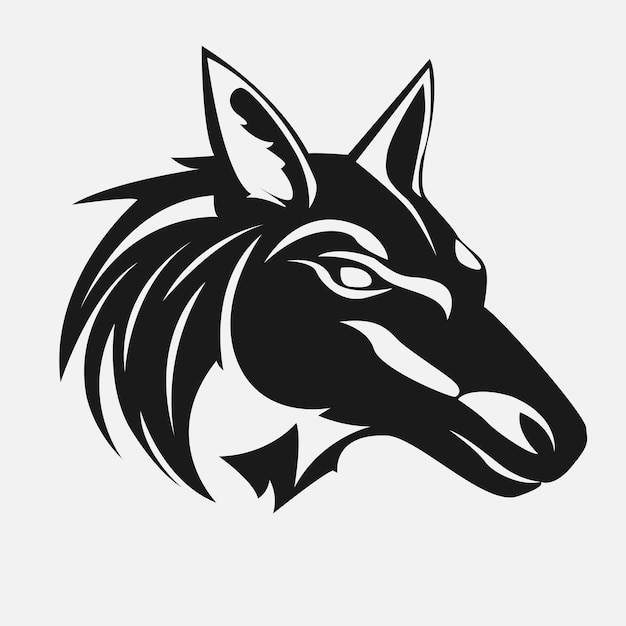 Elegant Black and White Horse Logo