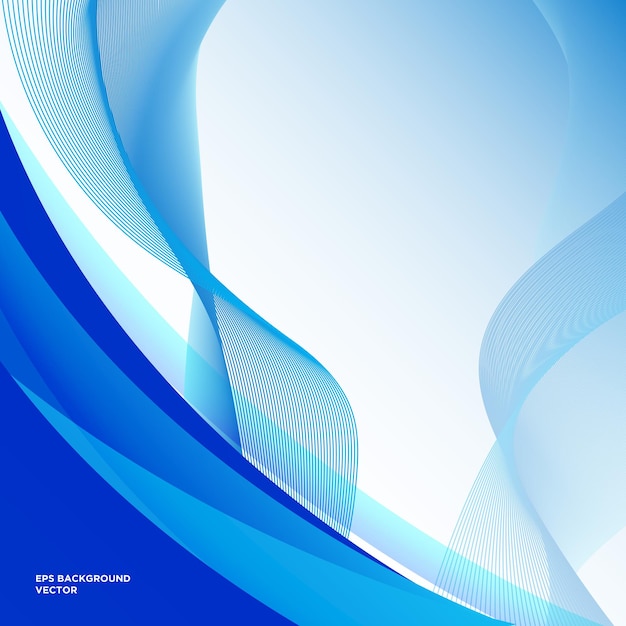 Elegant Blue gradient wavy background Smooth gradient background vector