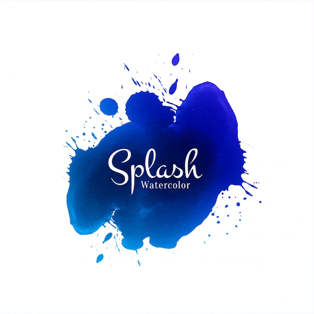 Vector elegant blue watercolor splash background