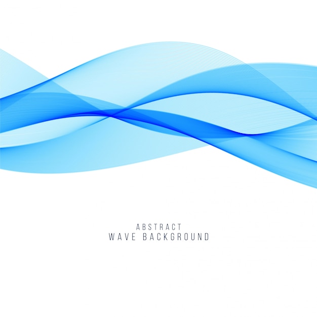 Vector elegant blue wave background design