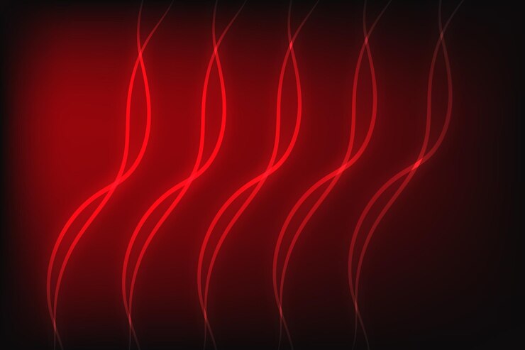 Vector elegant blue wave swirls background big neon wave background and neon light effect