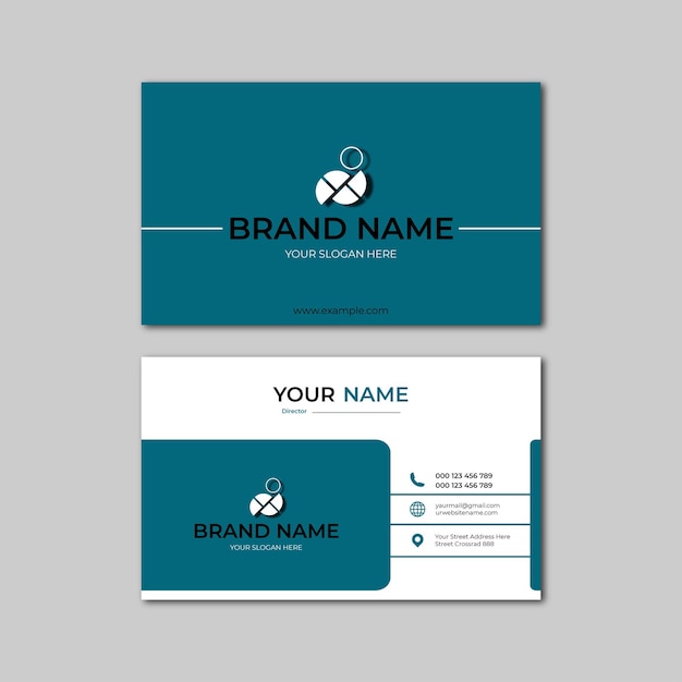 elegant blue and white modern business card design