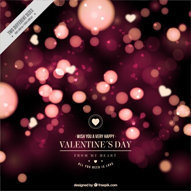 Elegant bokeh valentine background