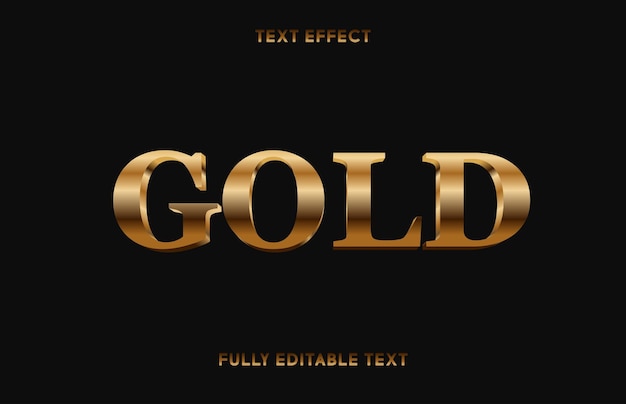 Vector elegant bold gold text effect design