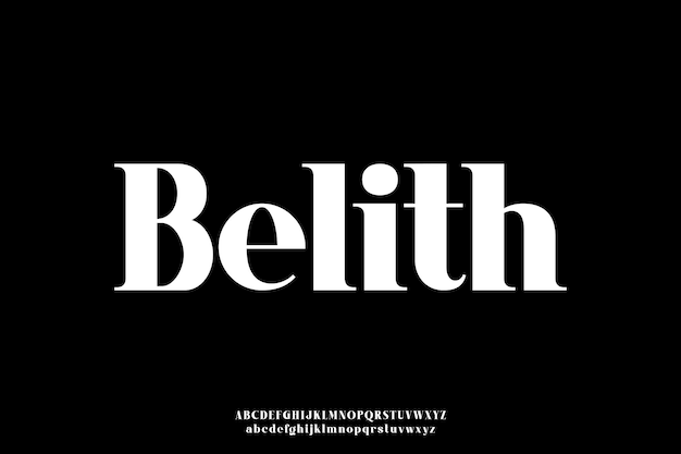 elegant bold serif alphabet display font vector glamor style