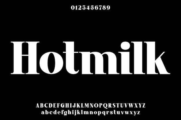 Elegant bold serif display font vector