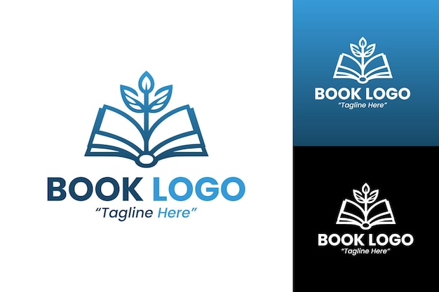 Elegant Book Logo Design for Publishing and Educational Business Branding