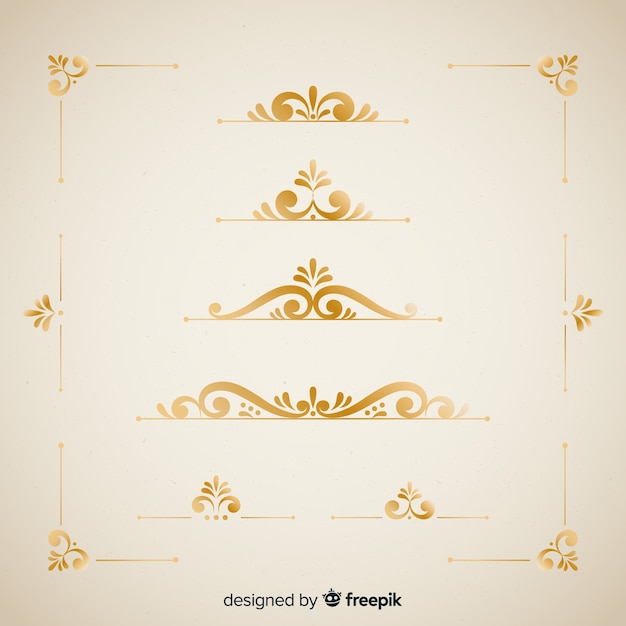 Set di ornamenti bordo elegante