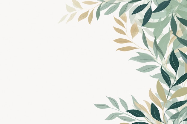 elegant botanical leaf border design