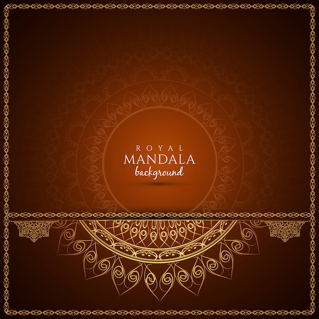 Elegant brown mandala background