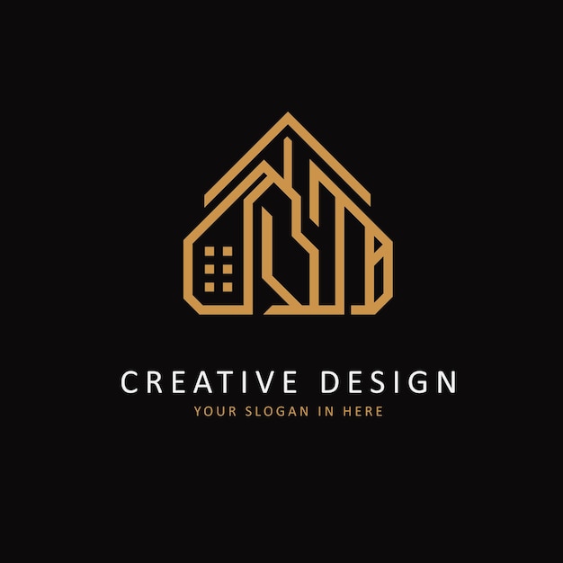 Elegant building real estate logo creative design