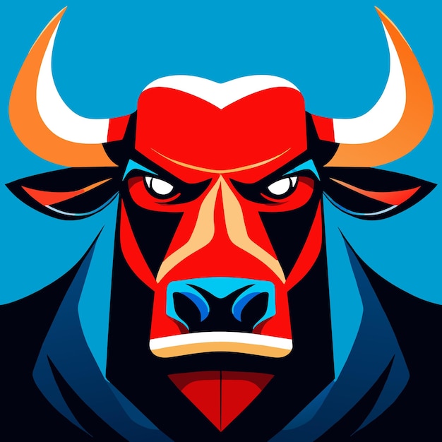 Elegant bull graphic bold presence in darkness